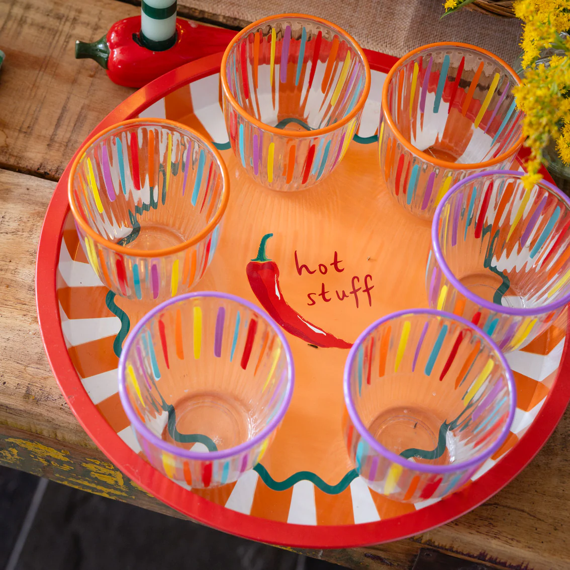 Bon Appetit Chilli Deep-Well Mini Serving Tray, - Image 2