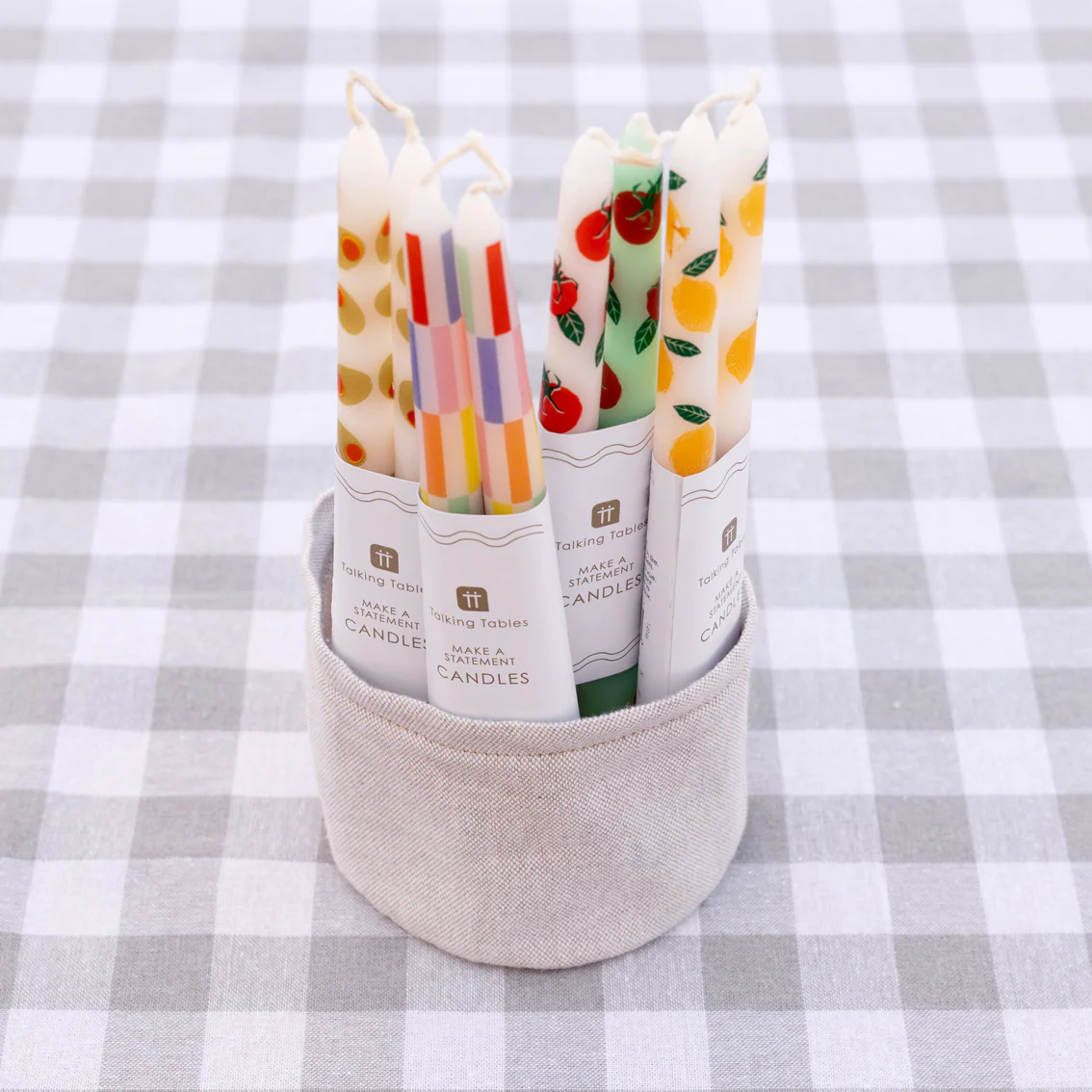Bon Appetite Lemon Taper Dinner Candles,( Set Of 2) - Image 2