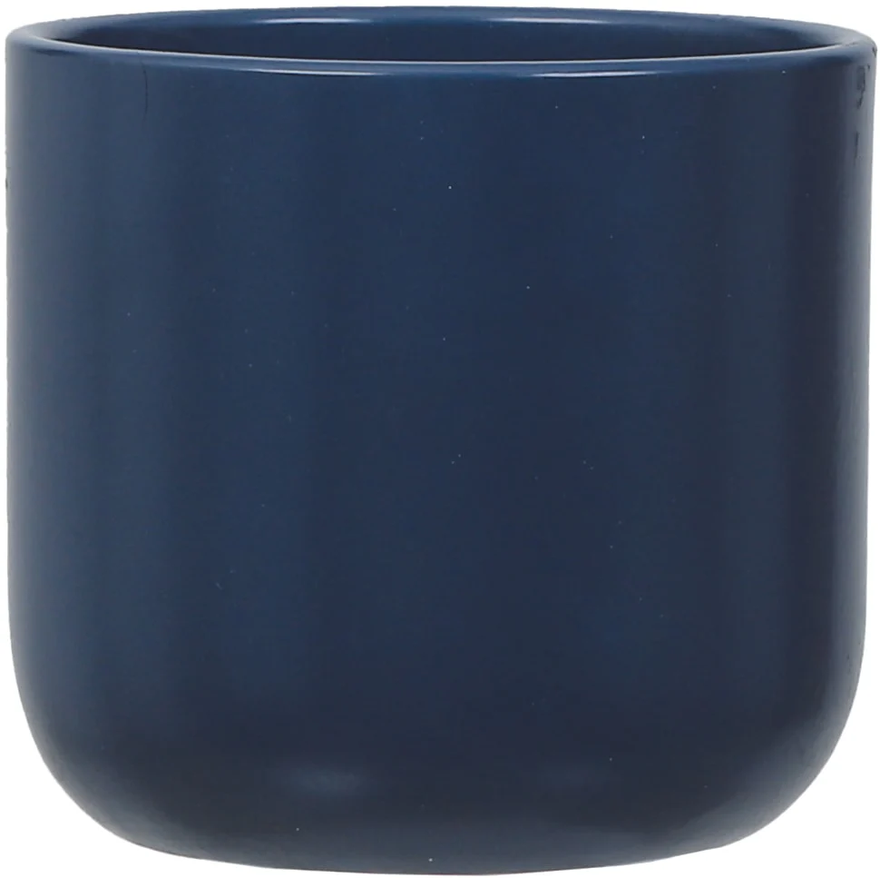 Capri Ceramic Plant Pot, Dark Blue