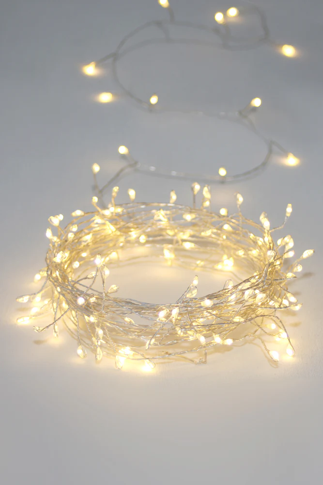 Cluster LED Fairy Light Silver 15 Meters (Mains Powered) - Image 5