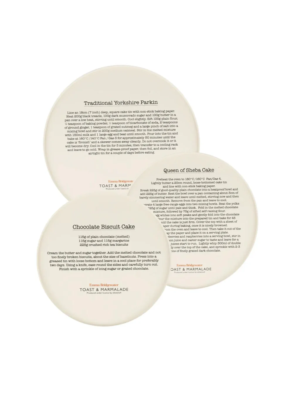 Emma Bridgewater Round Cake Tins, Black Toast (Set Of 3) - Image 8