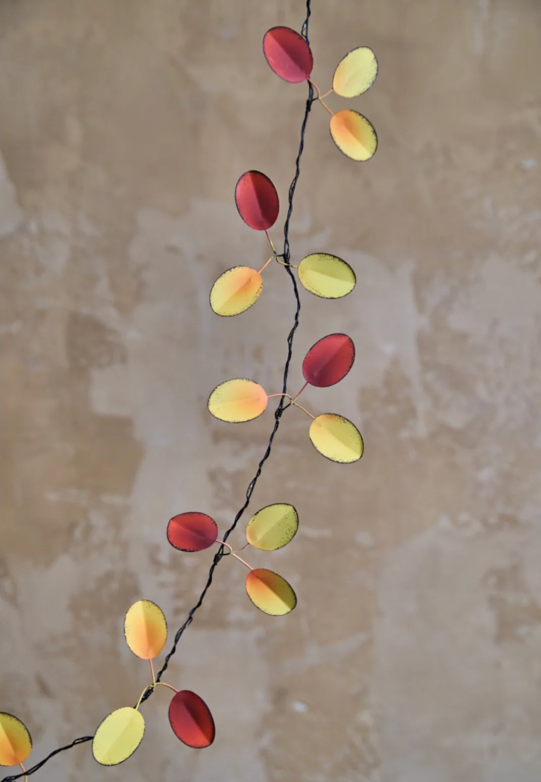 Handmade Metal LED Fairy Lights,Autumn Eucalyptus (Battery Operated) - Image 3