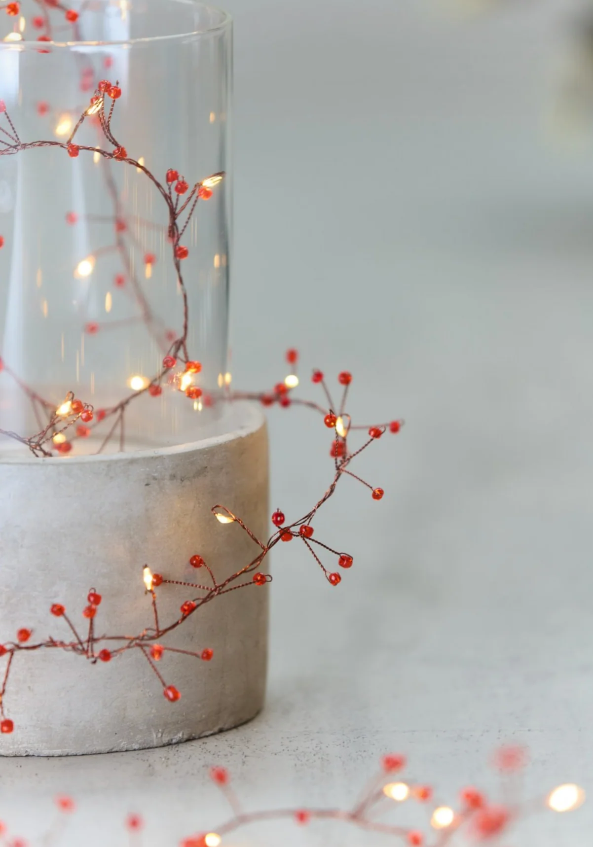 Jewel Cluster LED Fairy Lights,Red (Battery Operated) - Image 2