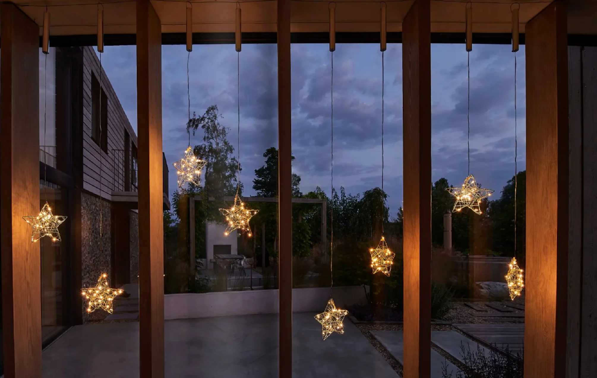 LED Hanging Star, Gold - Image 3