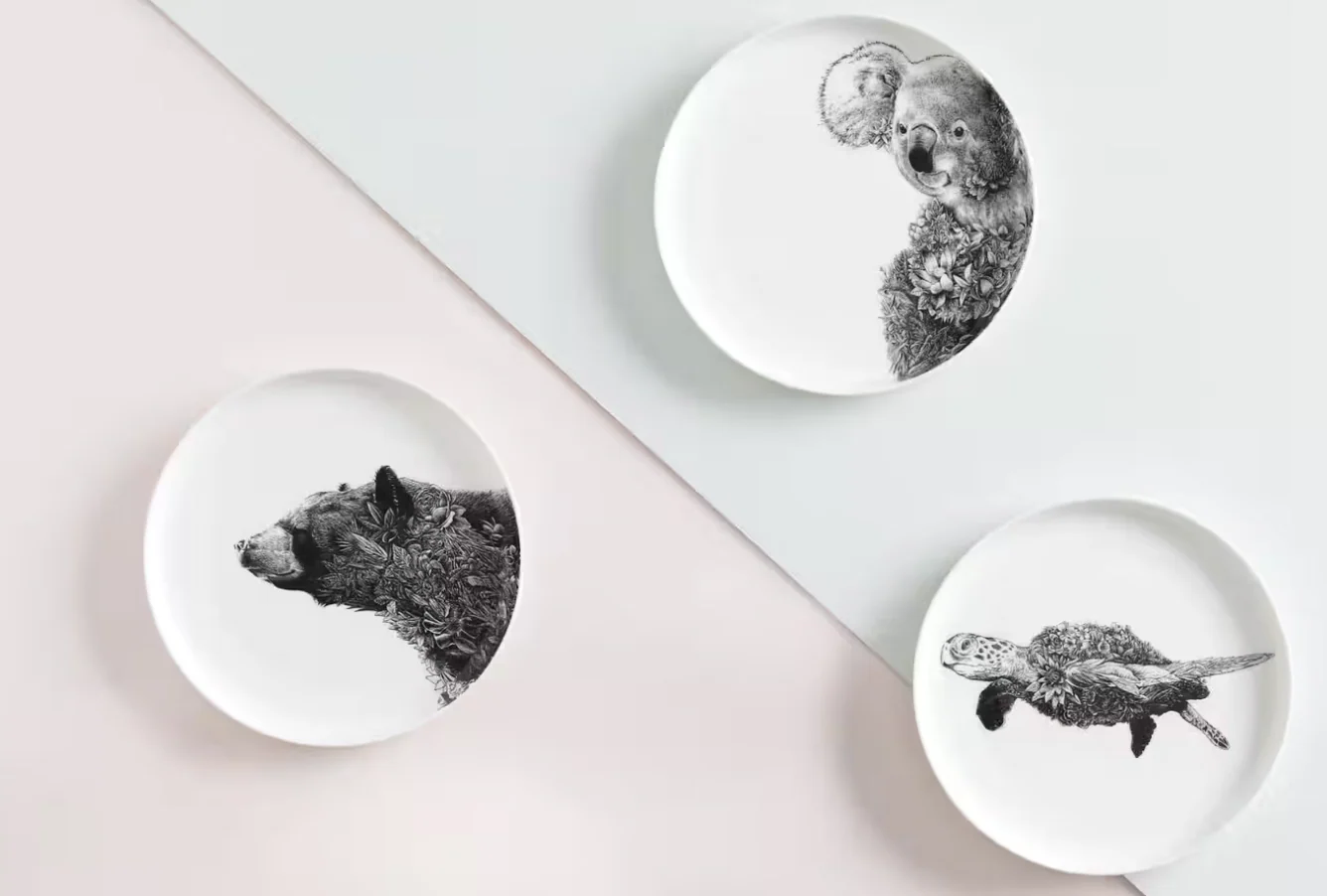 Maxwell & Williams Marini Ferlazzo Wildlife Side Plate, Asiatic Black Bear - Image 5