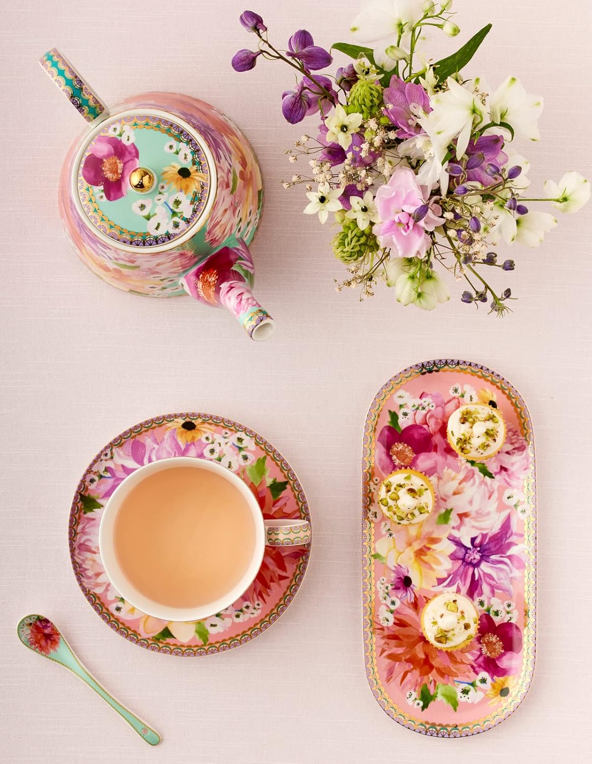 Maxwell & Williams Teas & C’S Dahlia Daze Serving Platter, pink - Image 2