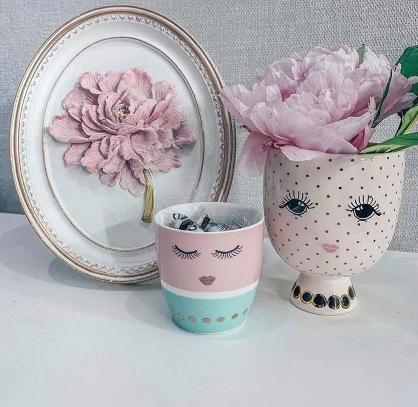 Miss Etoile Ceramic Flower Pot Polka Dots - Image 2