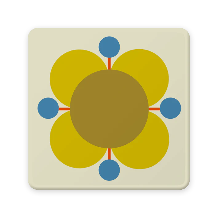 Orla Kiely Atomic Flower Coasters (Set Of 6 ) - Image 6