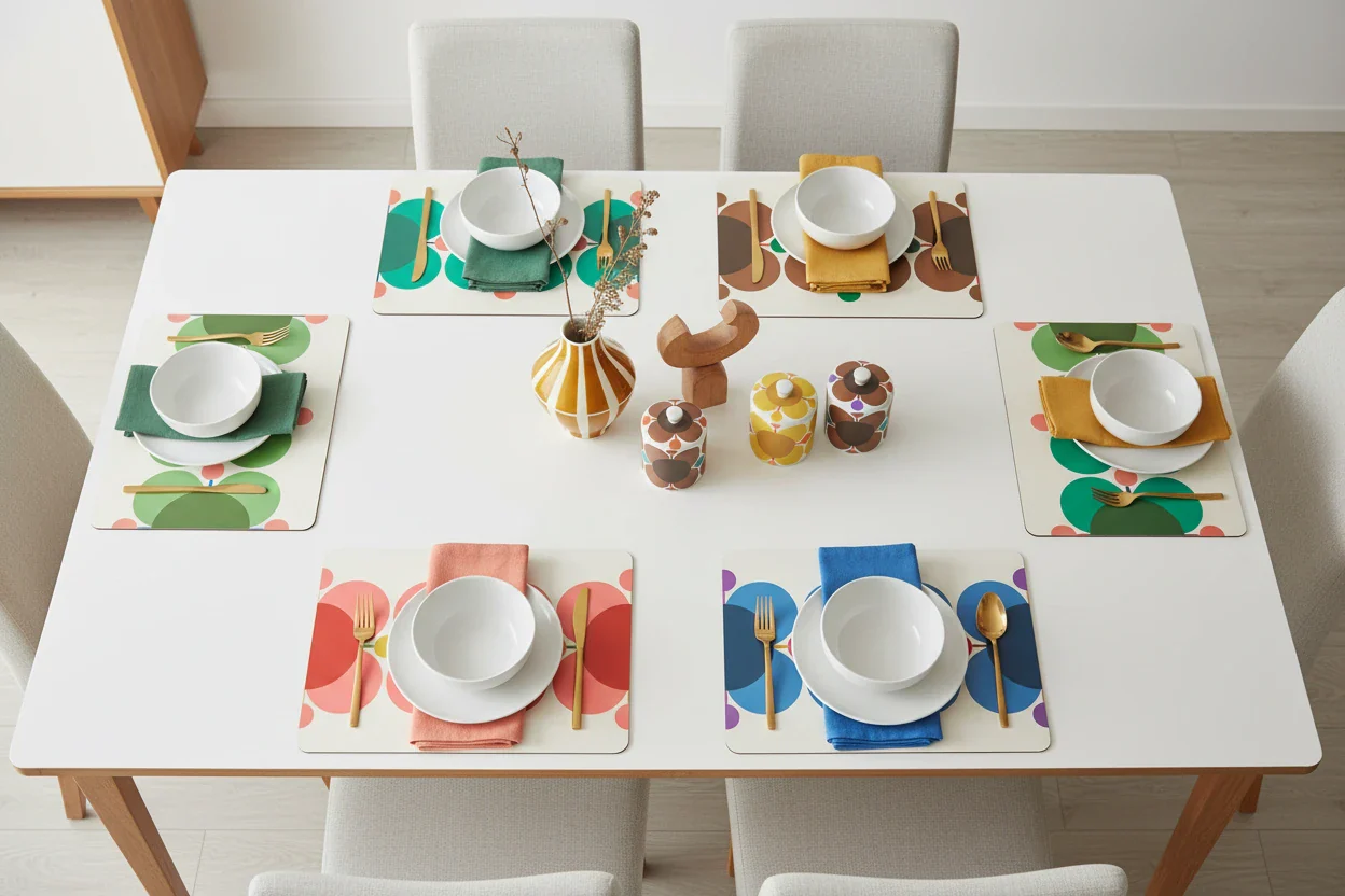 Orla Kiely Atomic Flower Placemats (Set Of 6 ) - Image 2
