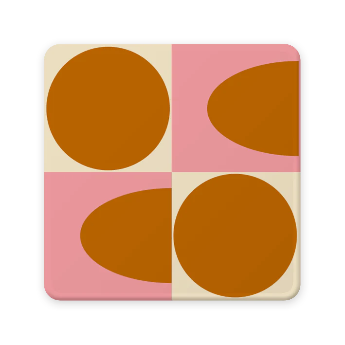 Orla Kiely Spot Square Oval Coasters (Set Of 4 ) - Image 5