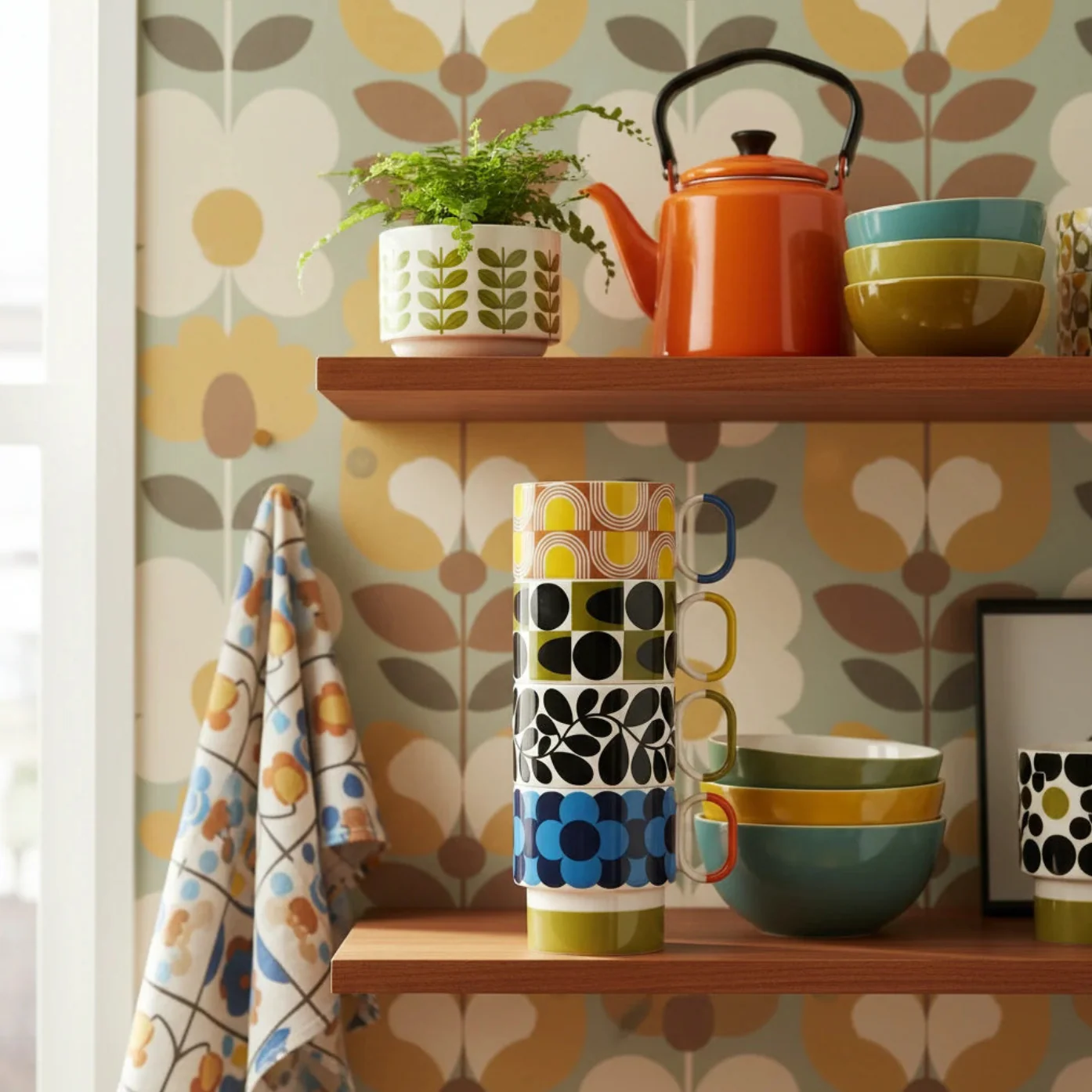 Orla Kiely Spot Square Oval Stripe Stacking Mug - Image 5