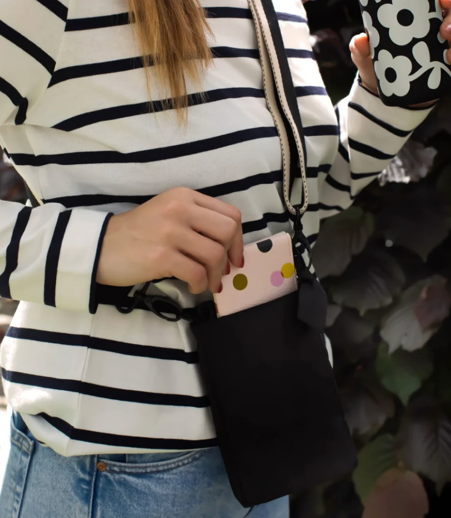 Caroline Gardner Pink Polka Dots Corner Purse - Image 3