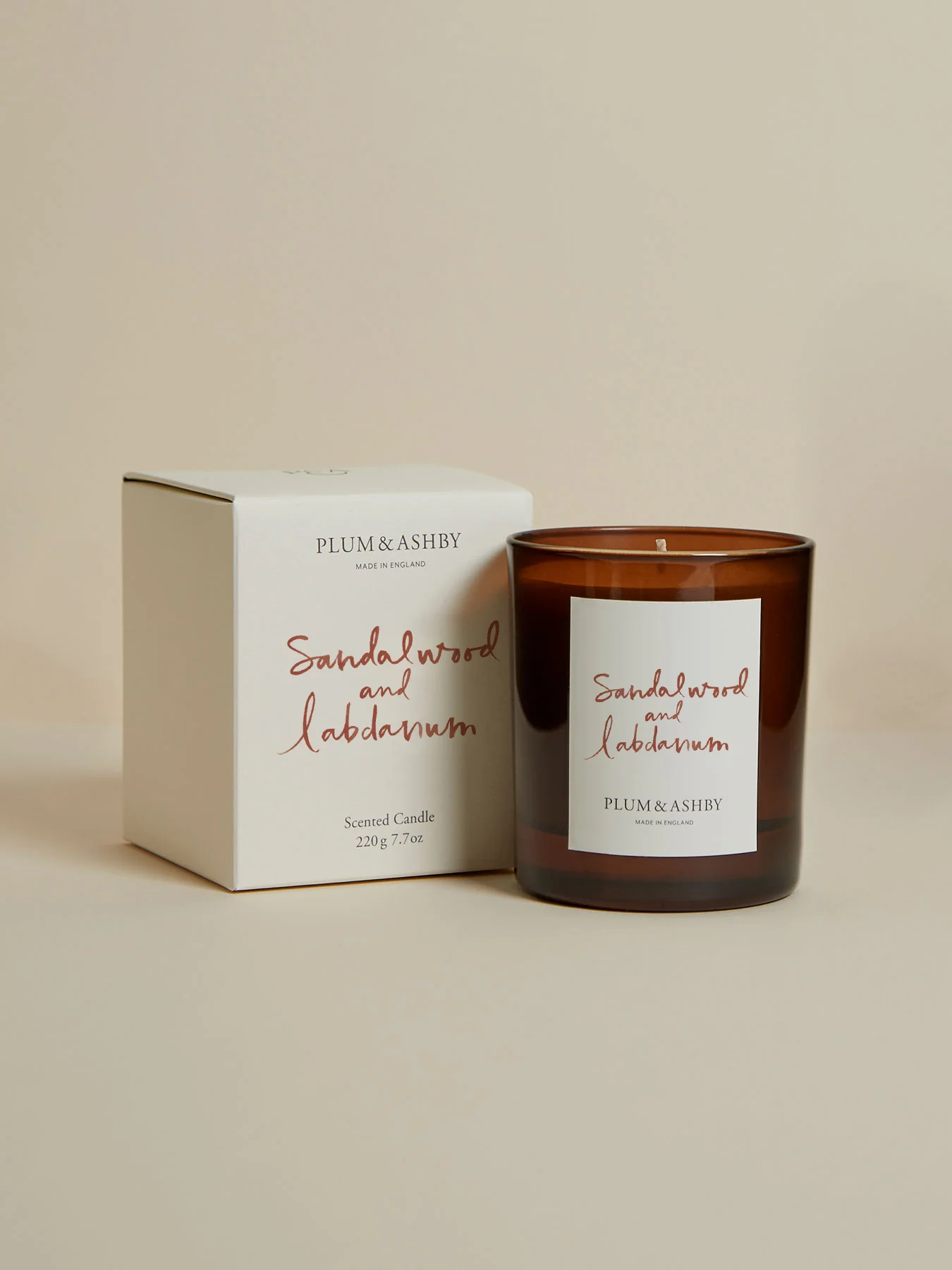 Plum & Ashby Scented Candle, Sandalwood & Labdanum