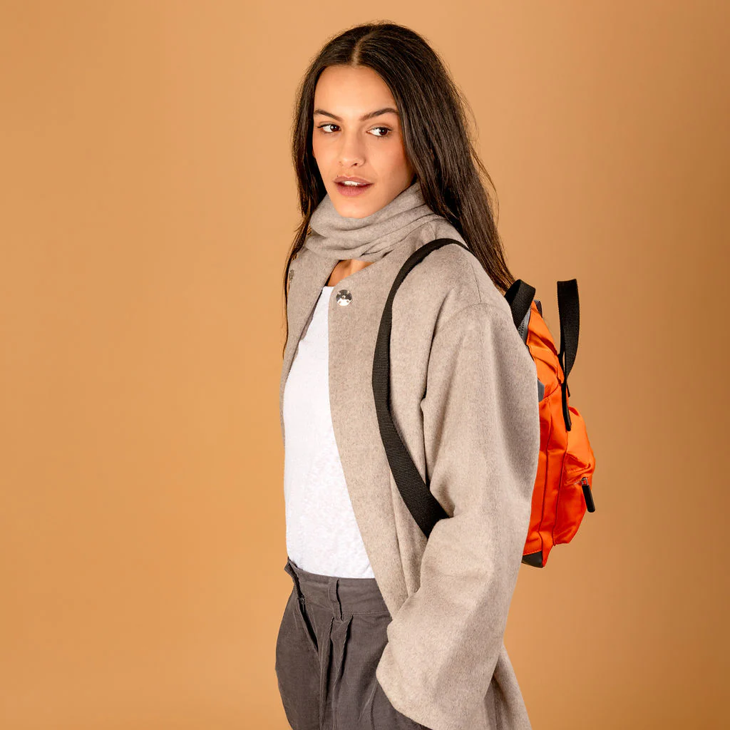 Roka London Black Label, Bantry B Small Rucksack, Burnt Orange (Sustainable Nylon) - Image 10