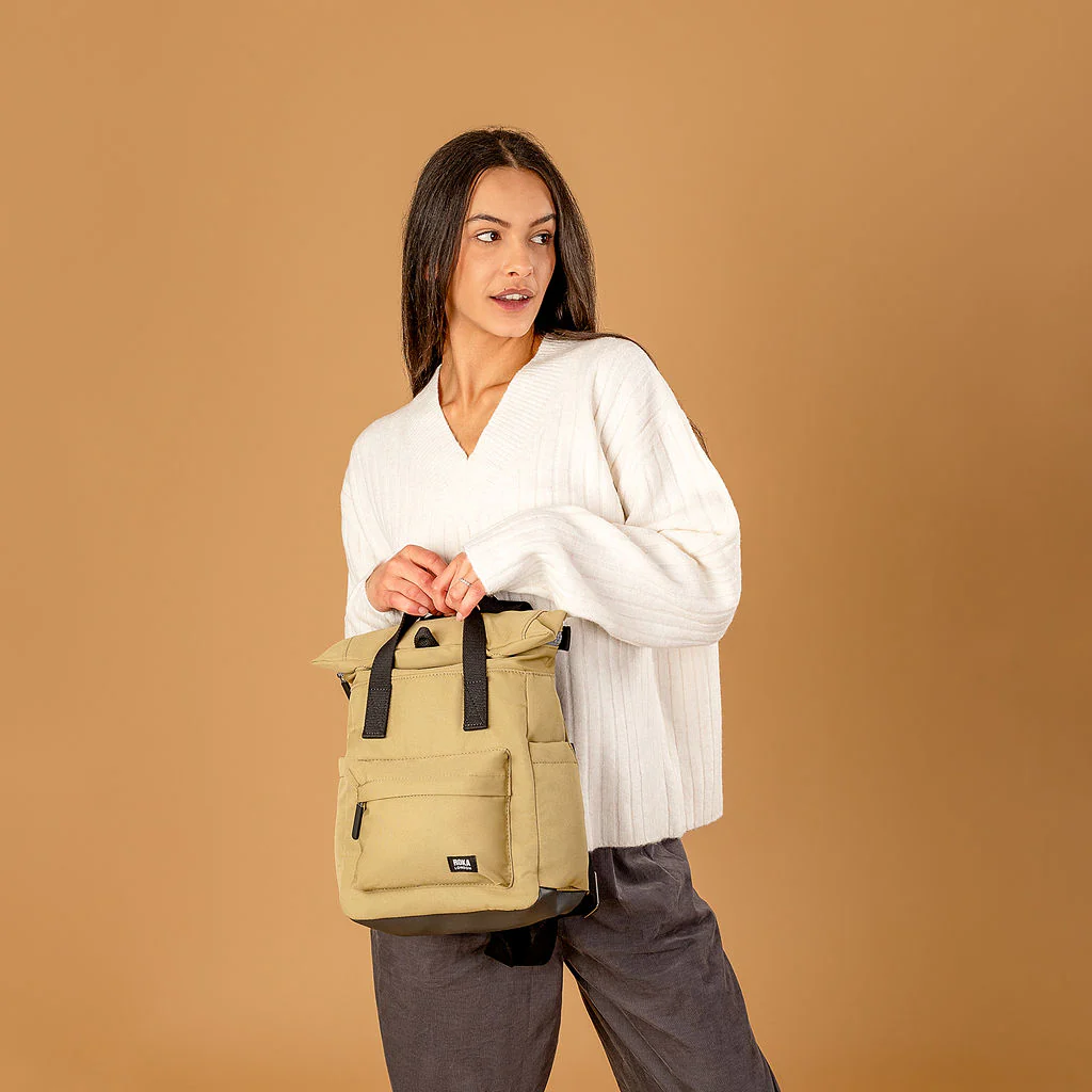 Roka London Black Label, Canfield B Rucksack, Khaki (Sustainable Canvas) - Image 11