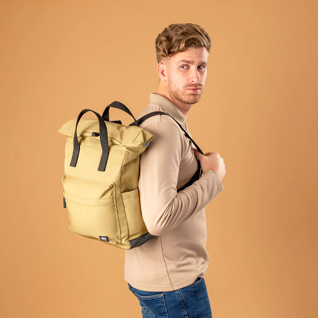 Roka London Black Label, Canfield B Rucksack, Khaki (Sustainable Canvas) - Image 9