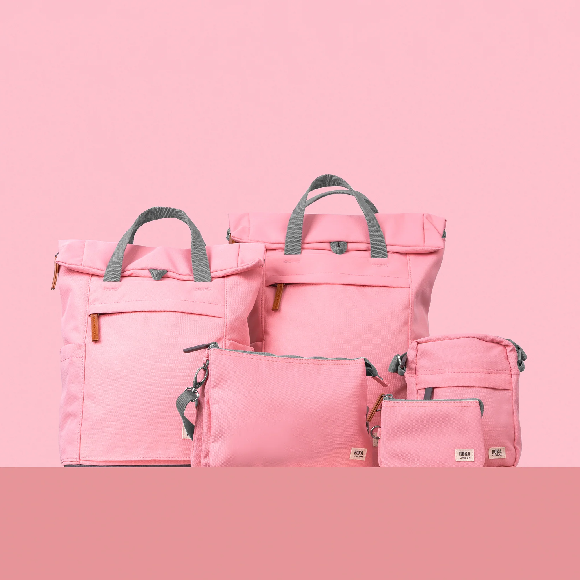 Roka London Bond Crossbody Bag, Rose (Sustainable Canvas) - Image 10