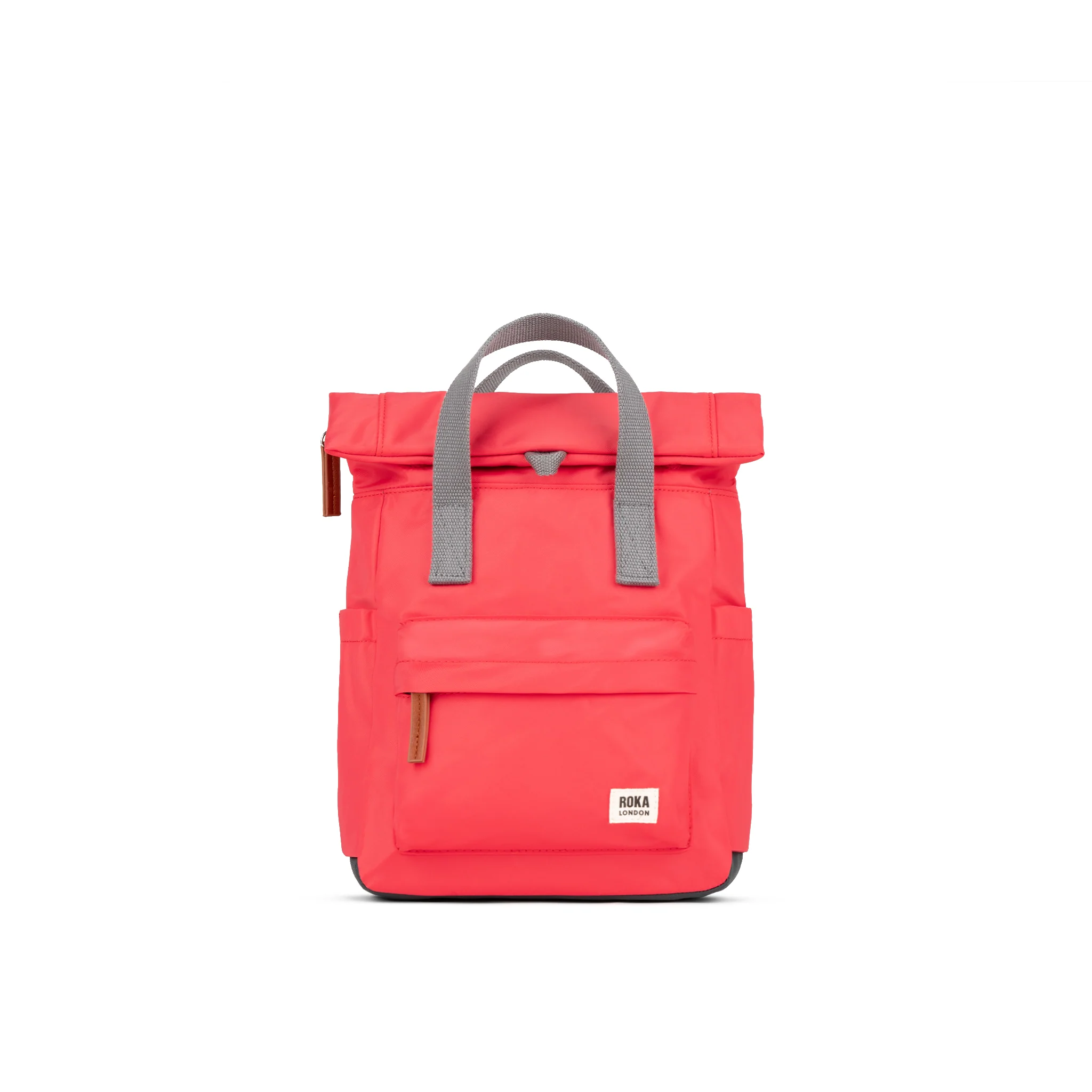 Roka London Canfield B Sustainable Nylon Rucksack, Poppy - Image 10
