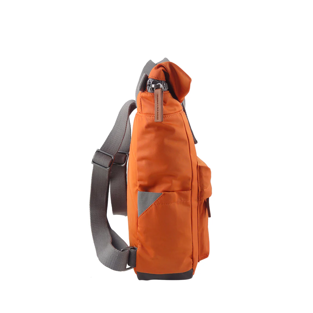 Roka London Canfield B Sustainable Nylon Rucksack, Burnt Orange - Image 4