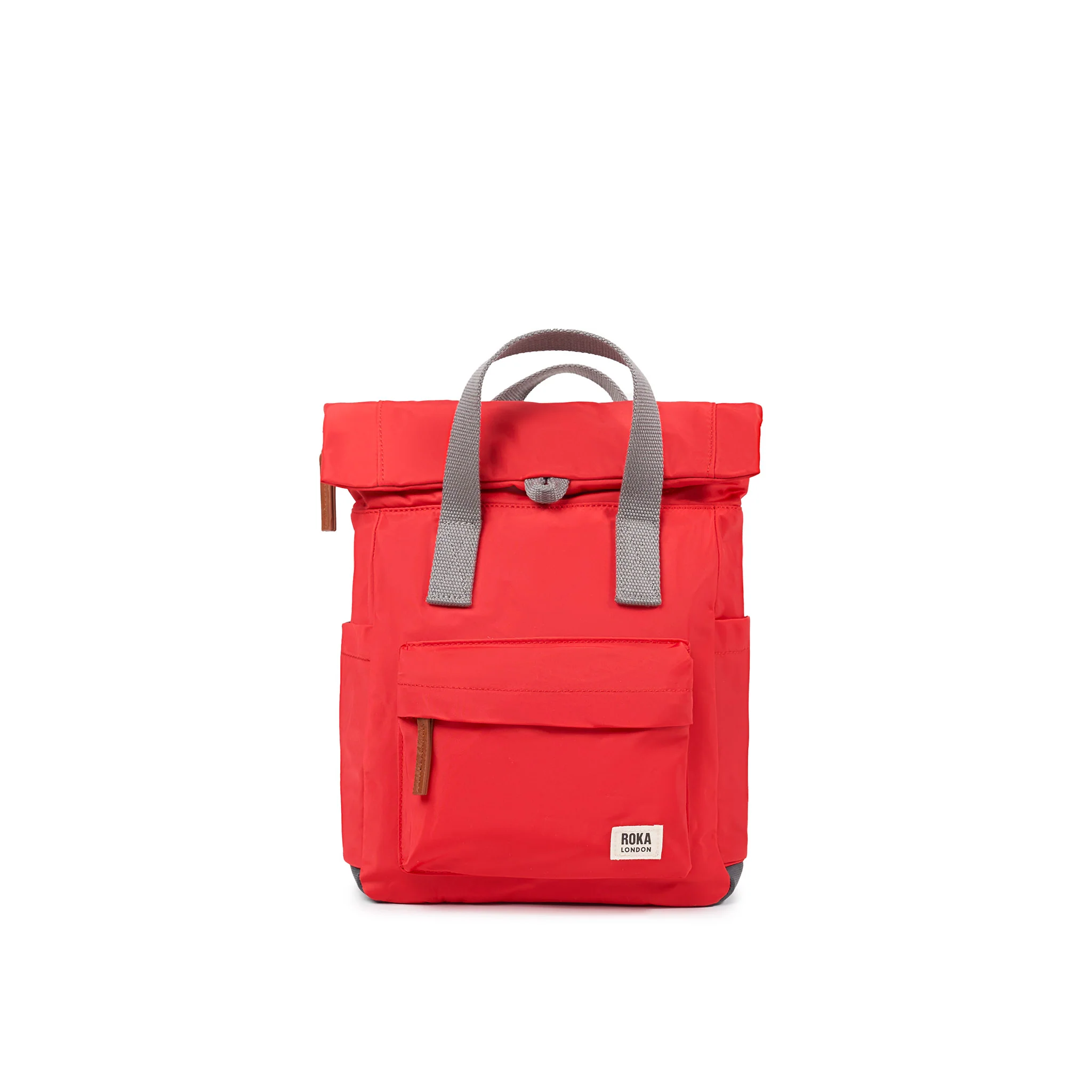 Roka London Canfield B Sustainable Nylon Rucksack, Chilli Oil - Image 8