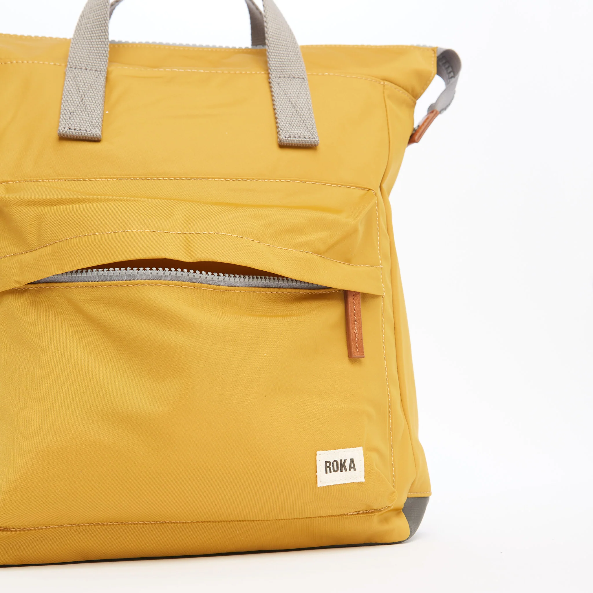 Roka London Canfield B Nylon Rucksack, Corn - Image 4