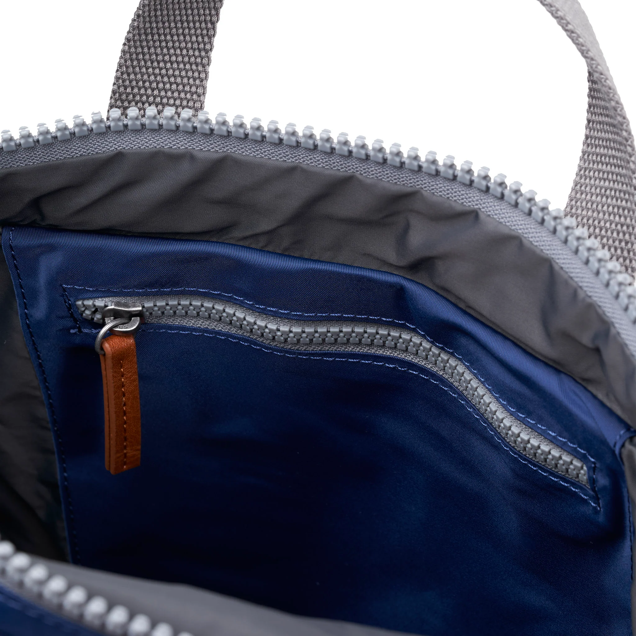 Roka London Canfield B Sustainable Nylon Rucksack, Crisp Blue - Image 5