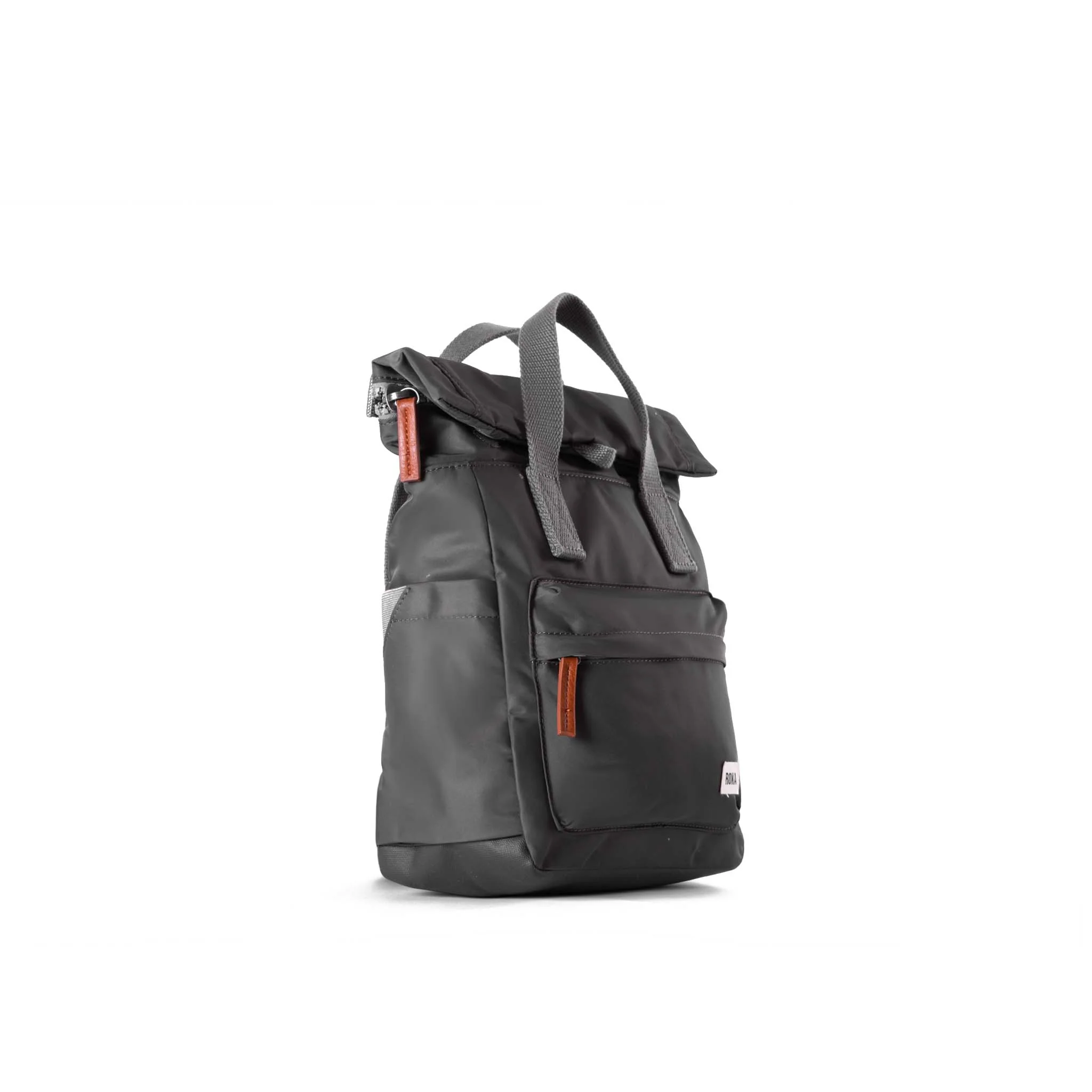 Roka London Canfield B Sustainable Nylon Rucksack, Graphite - Image 2