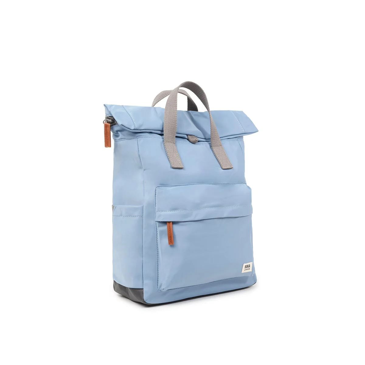 Roka London Canfield B Sustainable Nylon Rucksack, Retro Blue - Image 2