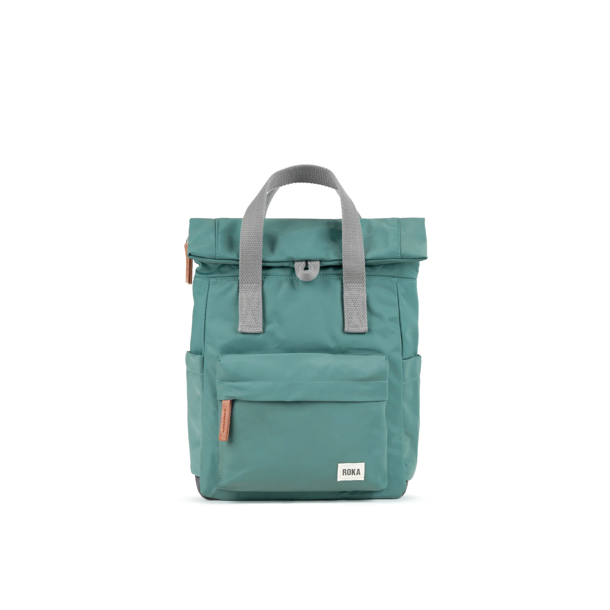 Roka London Canfield B Sustainable Nylon Rucksack, Sage - Image 7