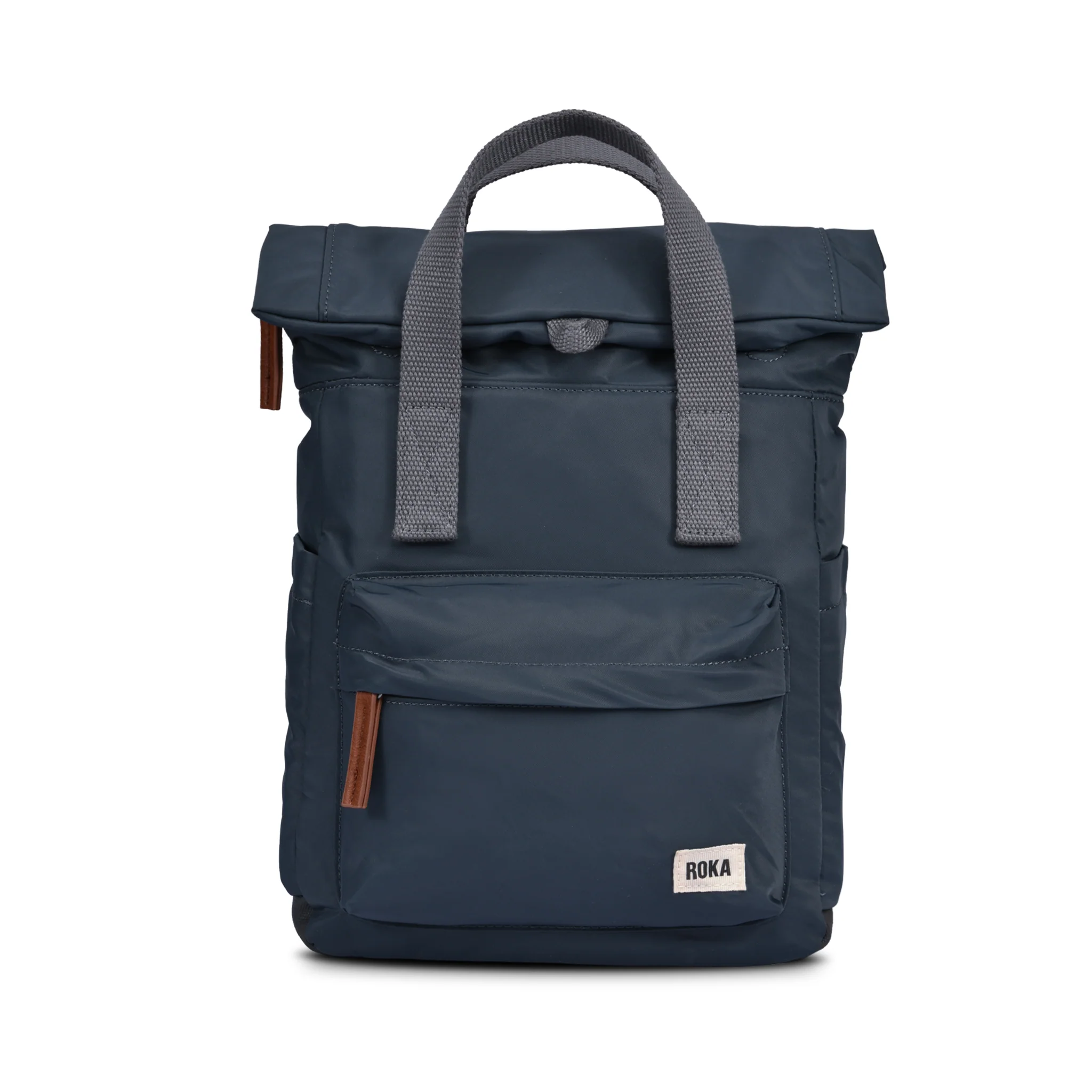 Roka London Canfield B Sustainable Nylon Rucksack, Smoke - Image 12