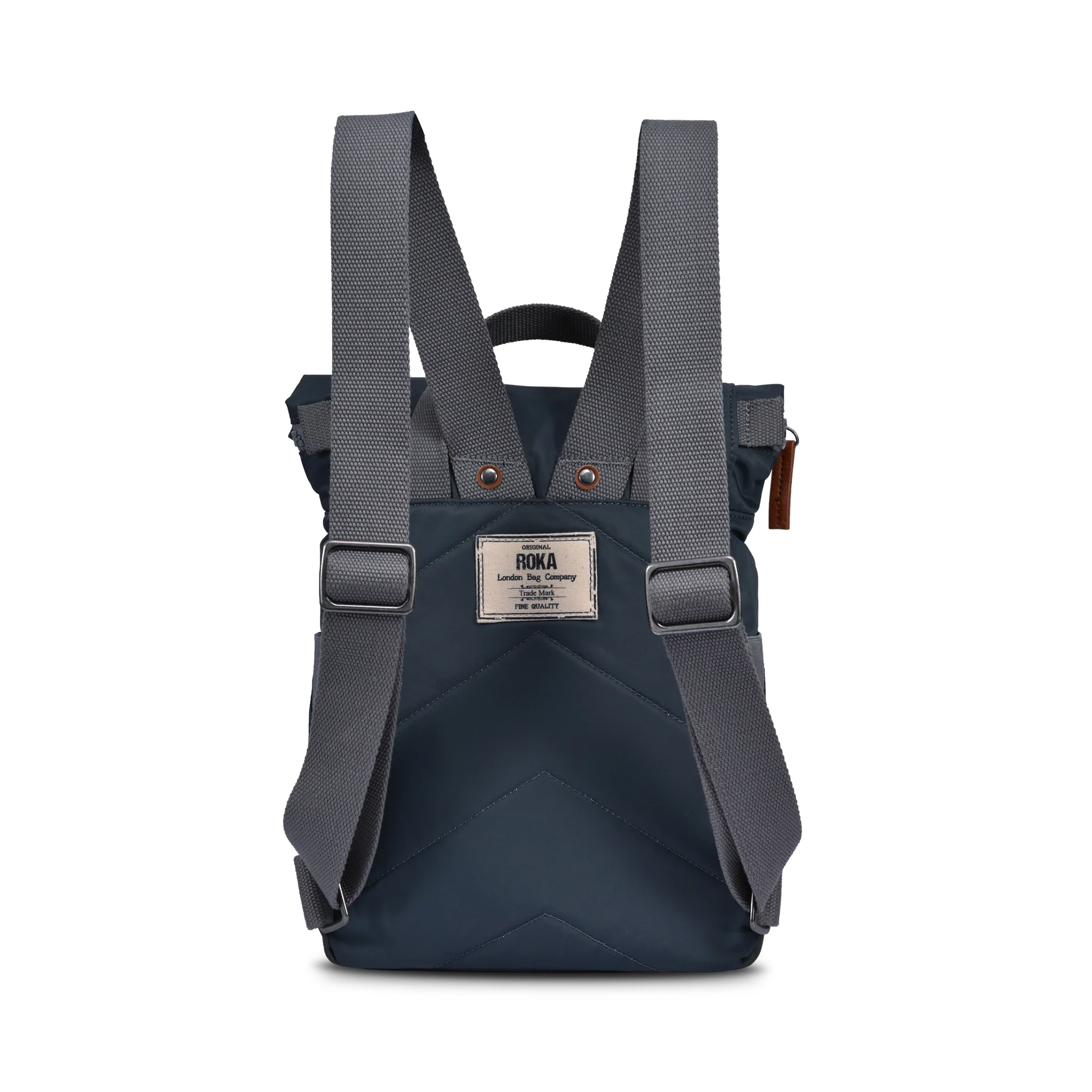 Roka London Canfield B Sustainable Nylon Rucksack, Smoke - Image 3