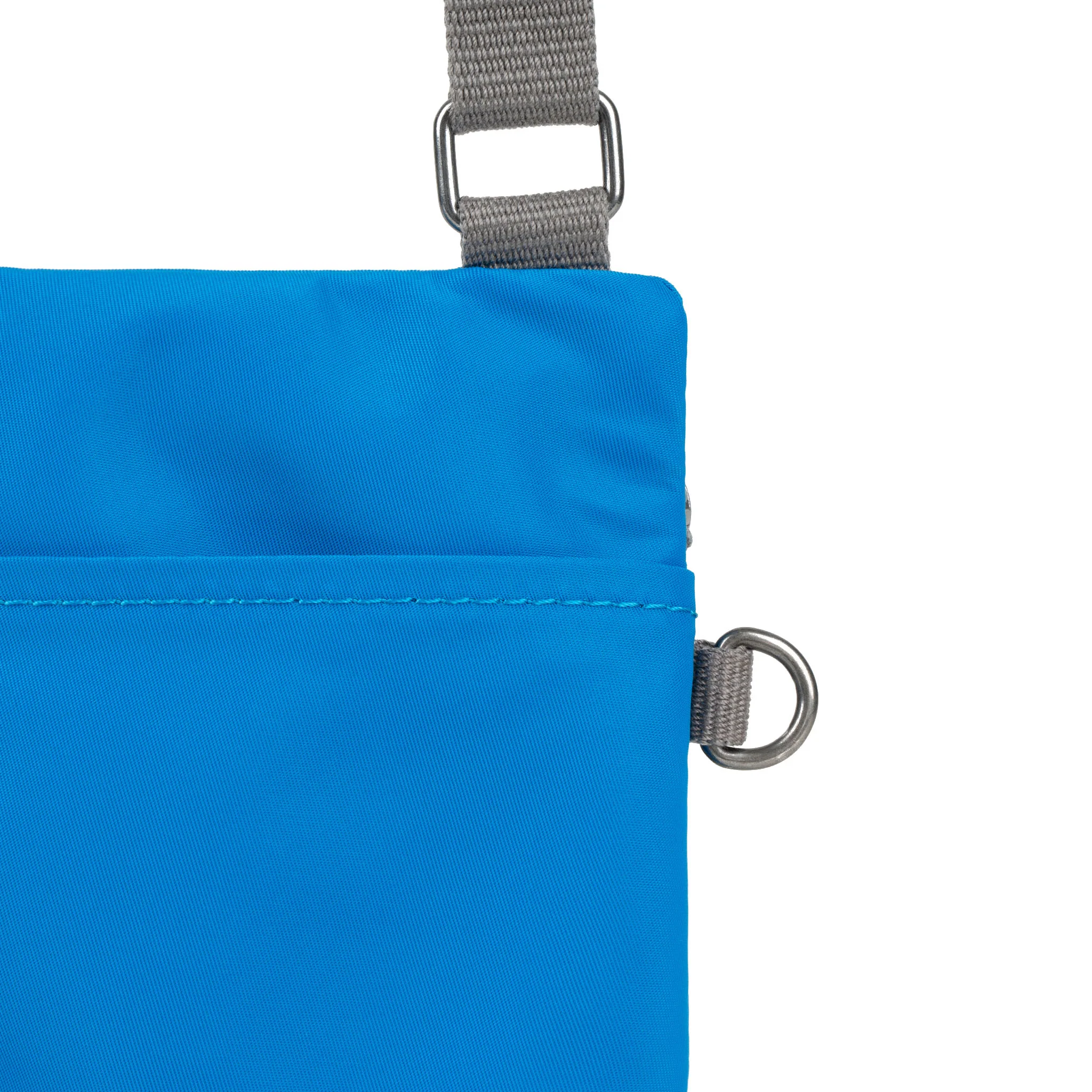 Roka London Chelsea Crossbody Phone Bag, Neon Blue (Recycled Nylon) - Image 4