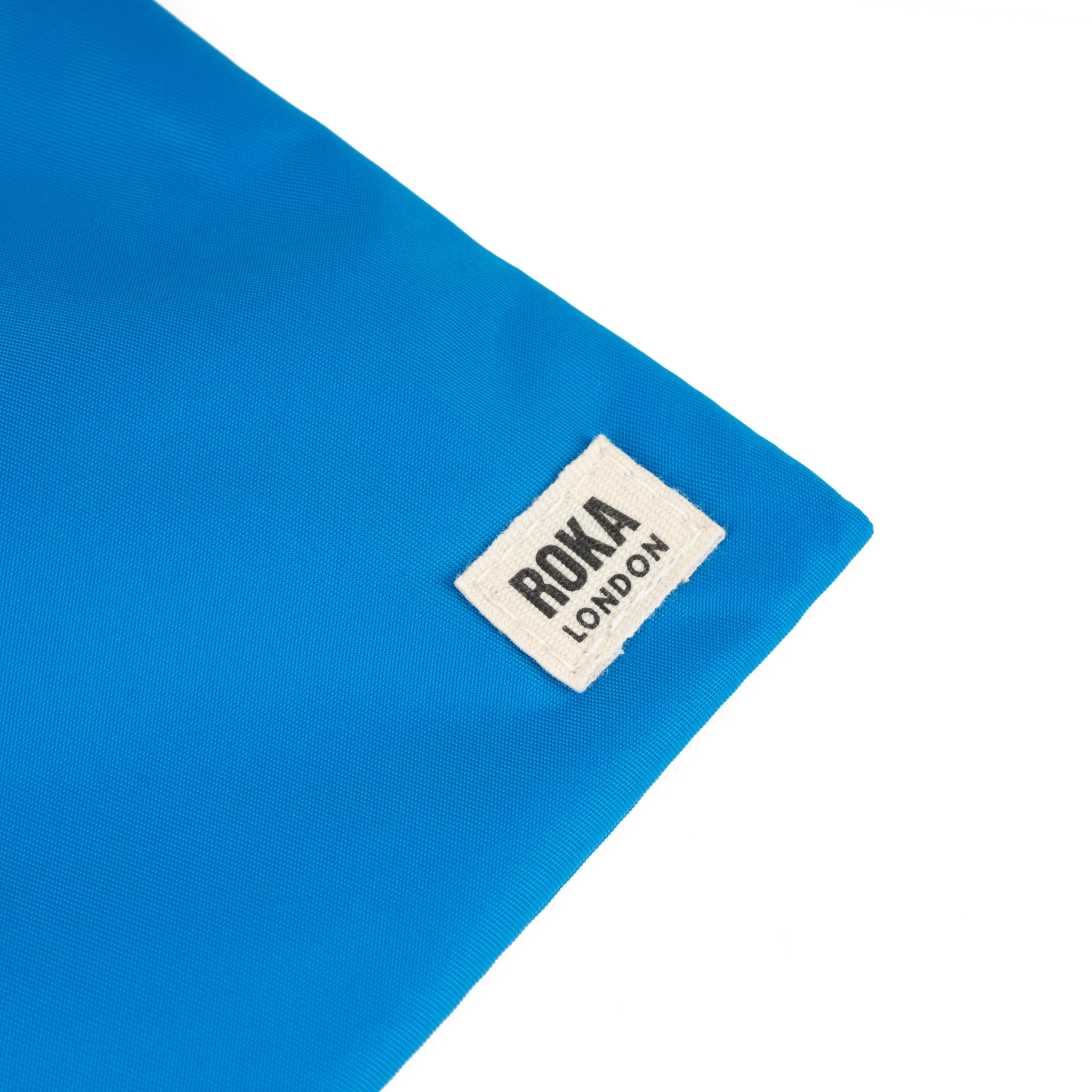 Roka London Chelsea Crossbody Phone Bag, Neon Blue (Recycled Nylon) - Image 5