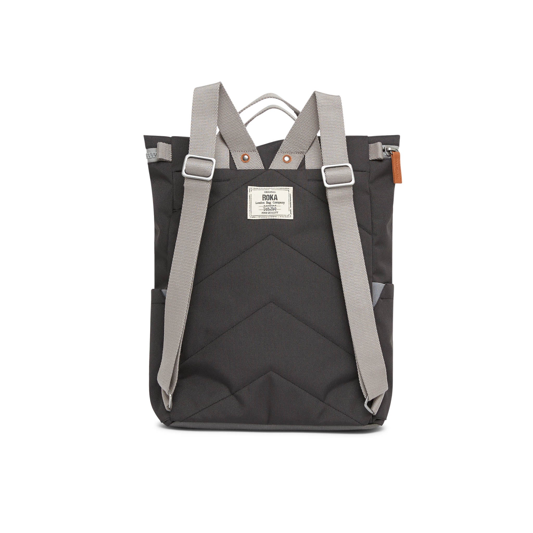 Roka London Finchley Sustainable Canvas Rucksack, Ash - Image 3
