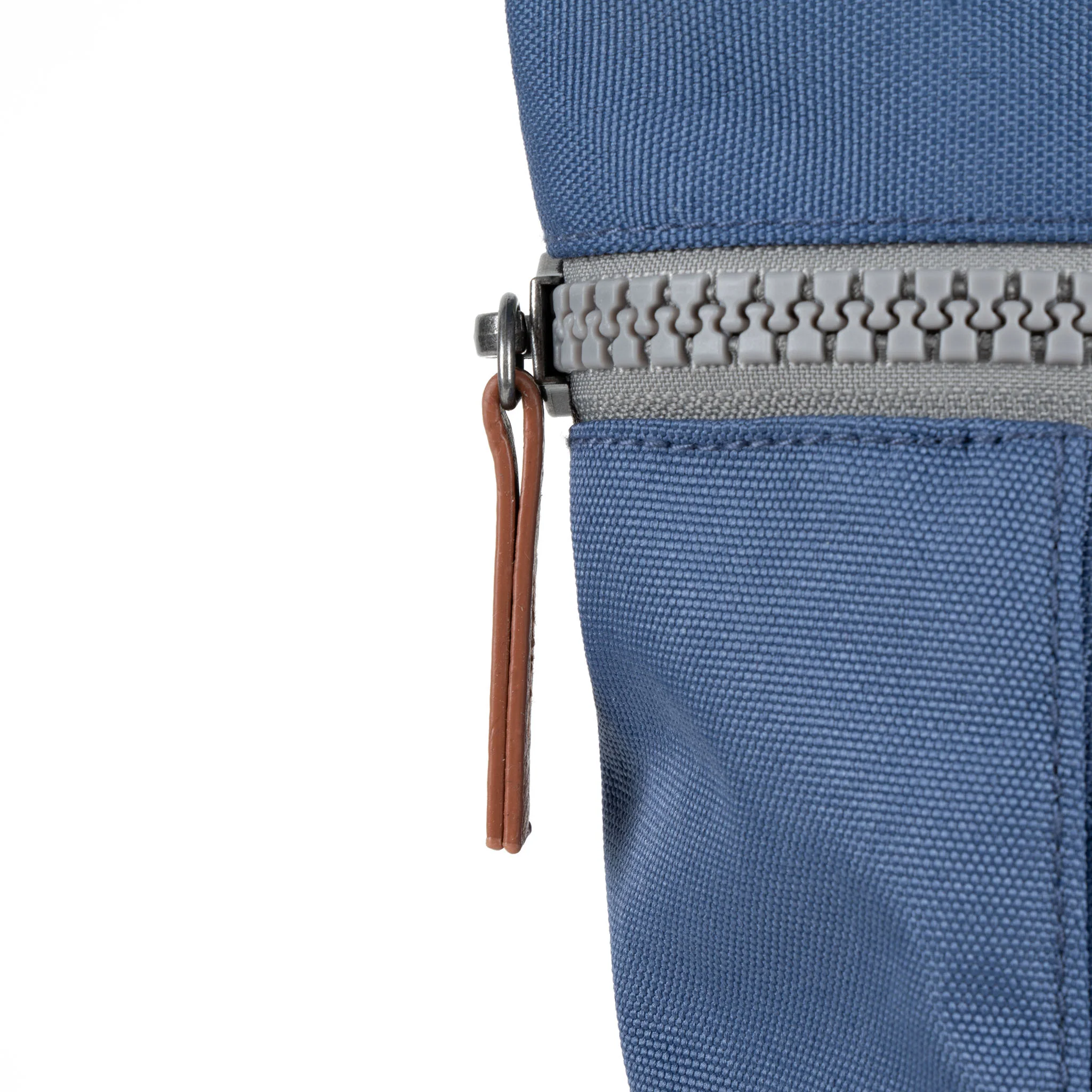 Roka London Finchley Sustainable Canvas Rucksack, Burnt Blue - Image 4