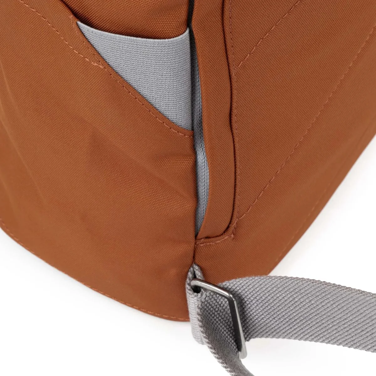 Roka London Finchley Sustainable Canvas Rucksack, Bran - Image 6