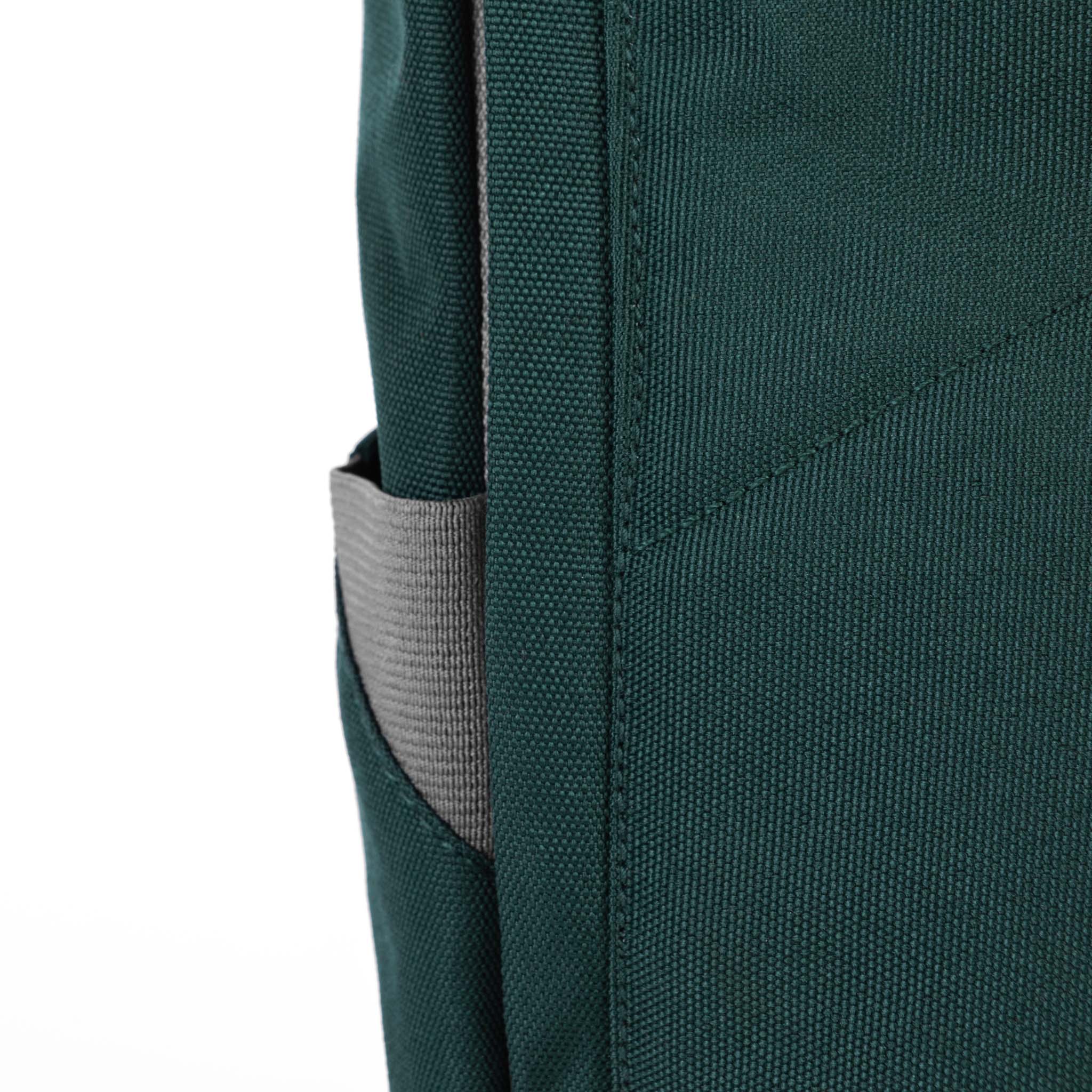 Roka London Finchley Rucksack, Forest (Sustainable Canvas) - Image 6