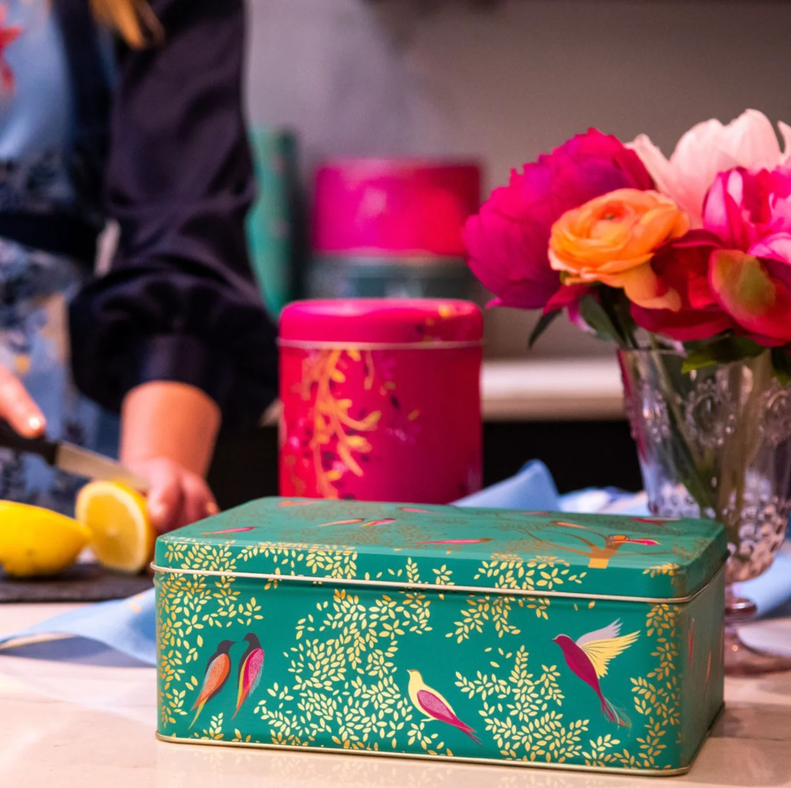 Sara Miller Deep Rectangular Storage Tin, Chelsea - Image 3