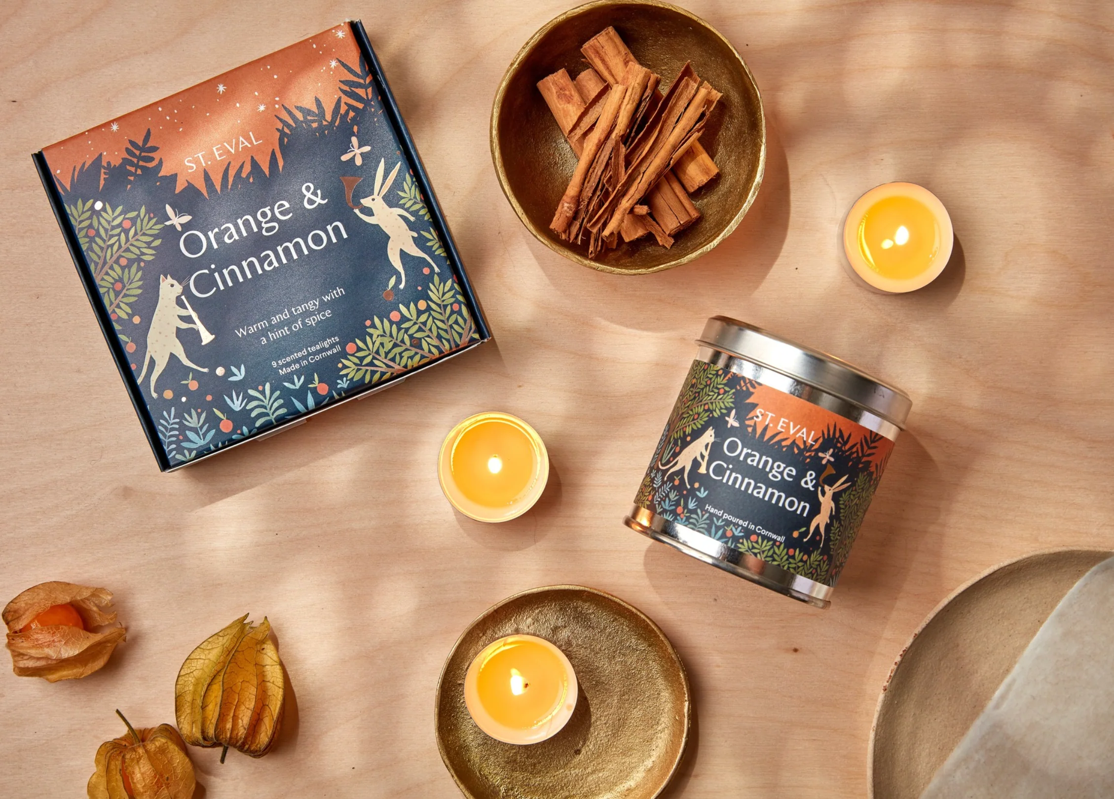 St Eval Orange & Cinnamon Scented Tealights, (Set Of 9) - Image 8