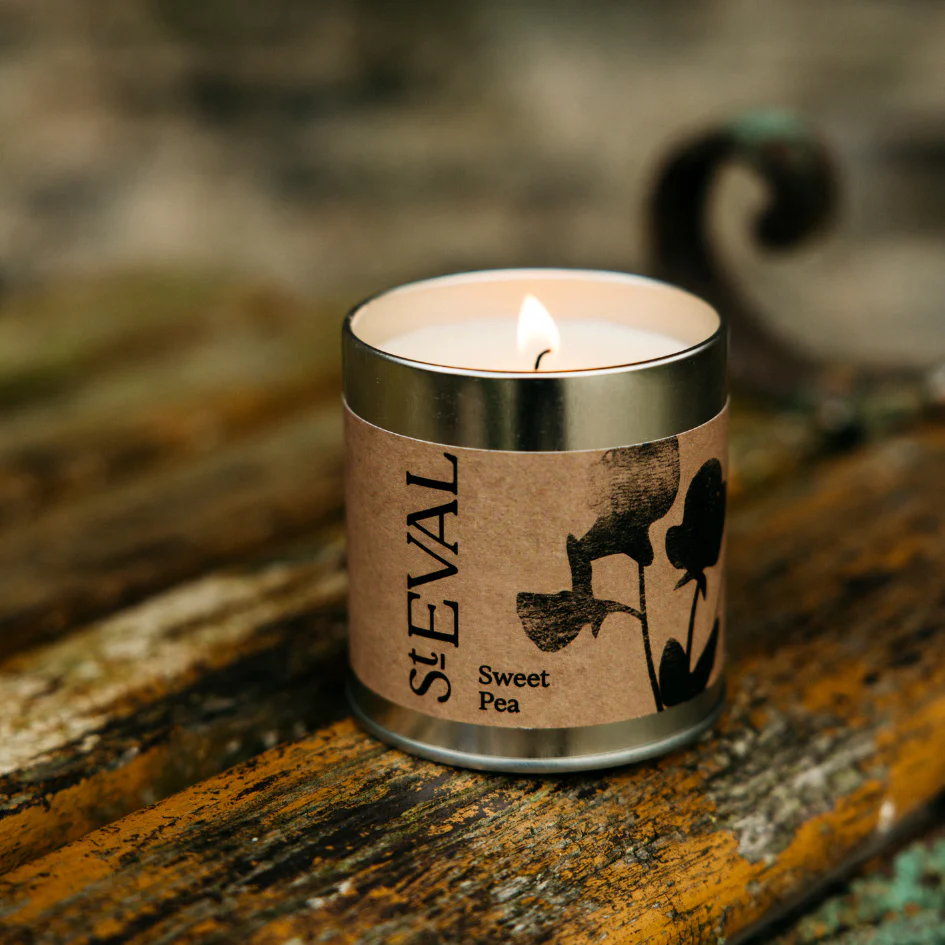 St Eval Sweet Pea Scented Tin Candle - Image 3