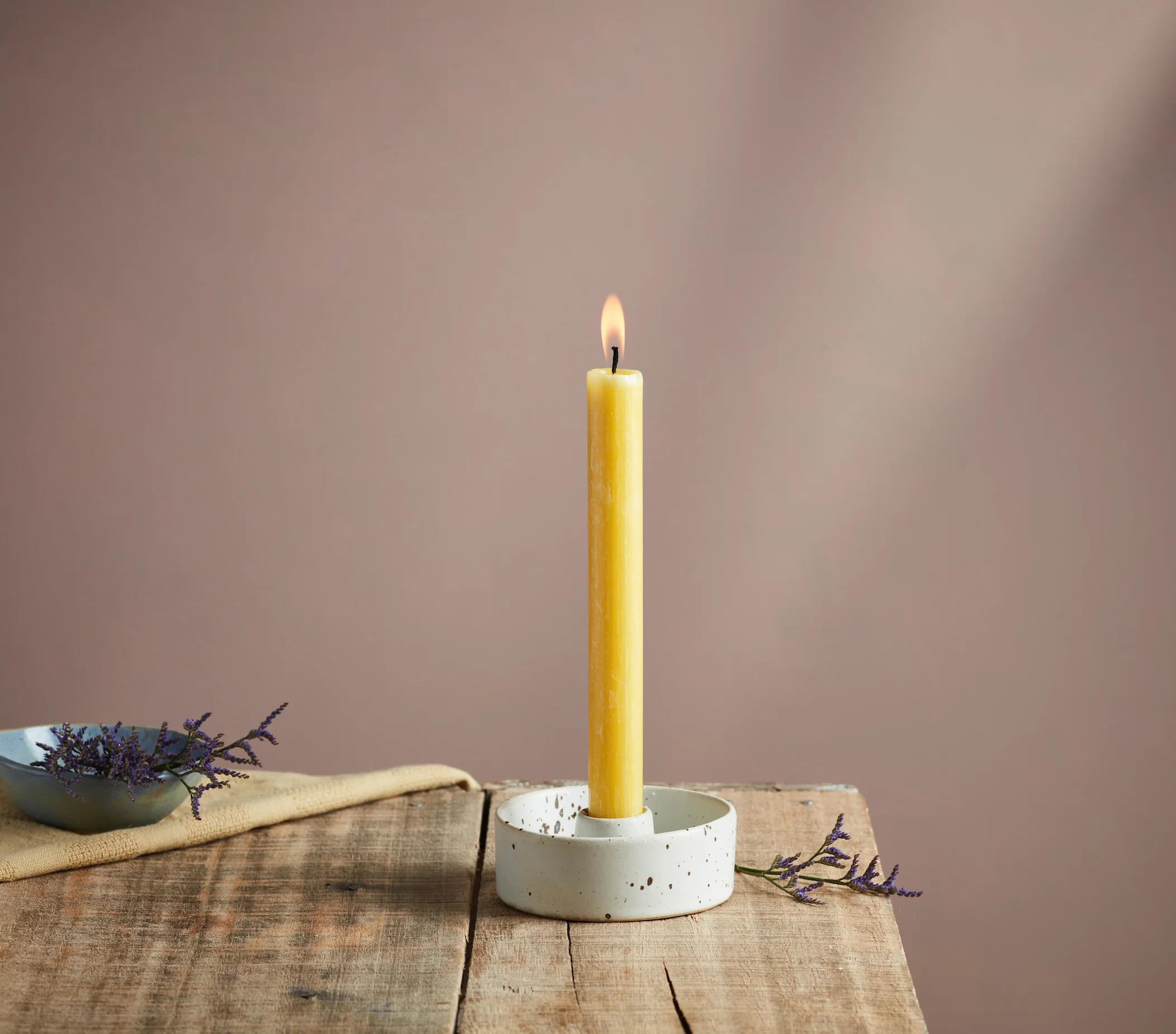St Eval Unscented Dinner Candle, Ochre (Pack Of 6) - Image 3