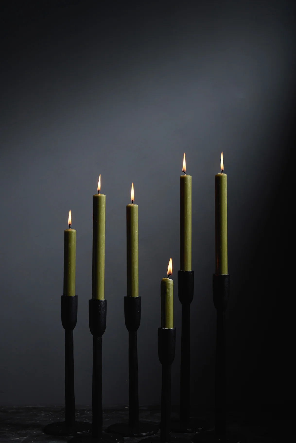 St Eval Unscented Dinner Candle, Olive Green  (Pack Of 6) - Image 3