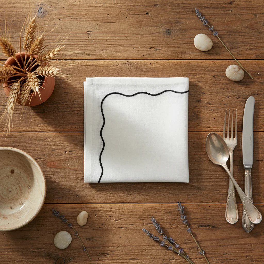 Style Sisters Embroidered Napkins ( Set Of 4 ) - Image 5