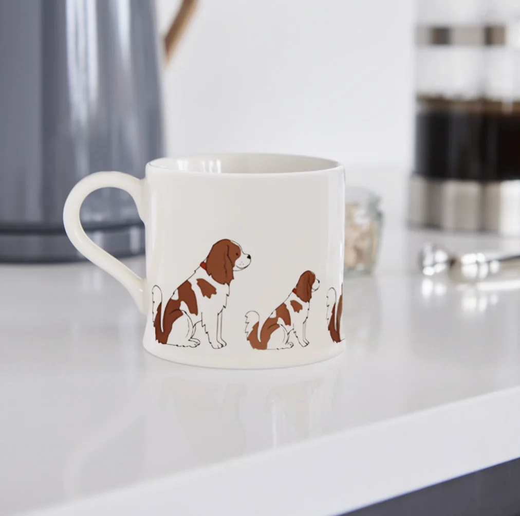 Sweet William Ceramic Mug, King Charles Spaniel