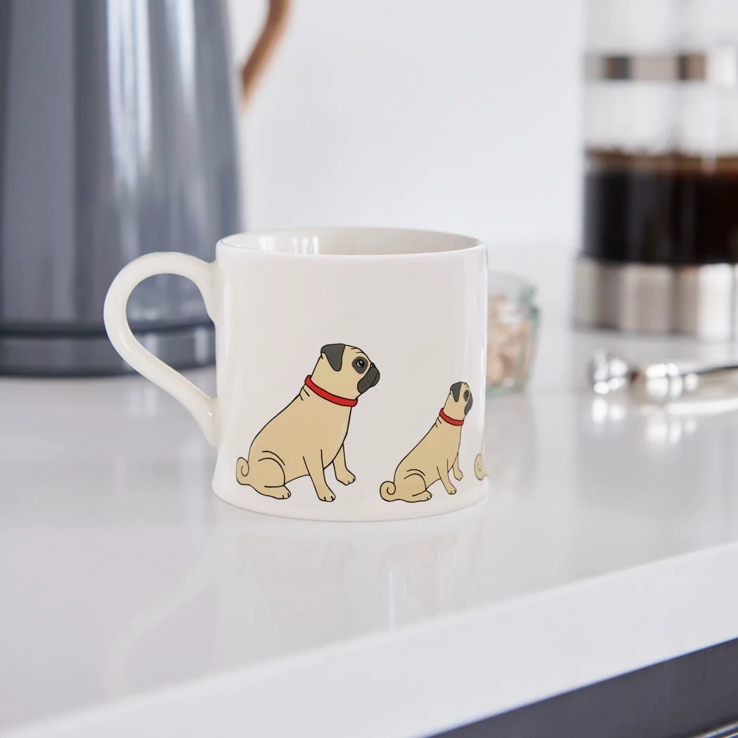Sweet William Ceramic Mug, Pug - Image 2