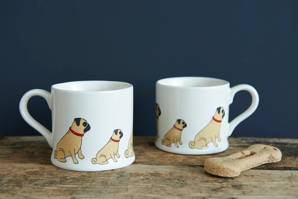 Sweet William Ceramic Mug, Pug - Image 5