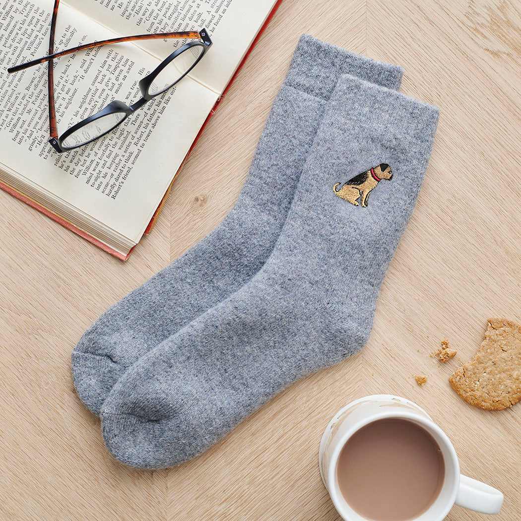 Sweet William Dog Walker Socks, Border Terrier - Image 2