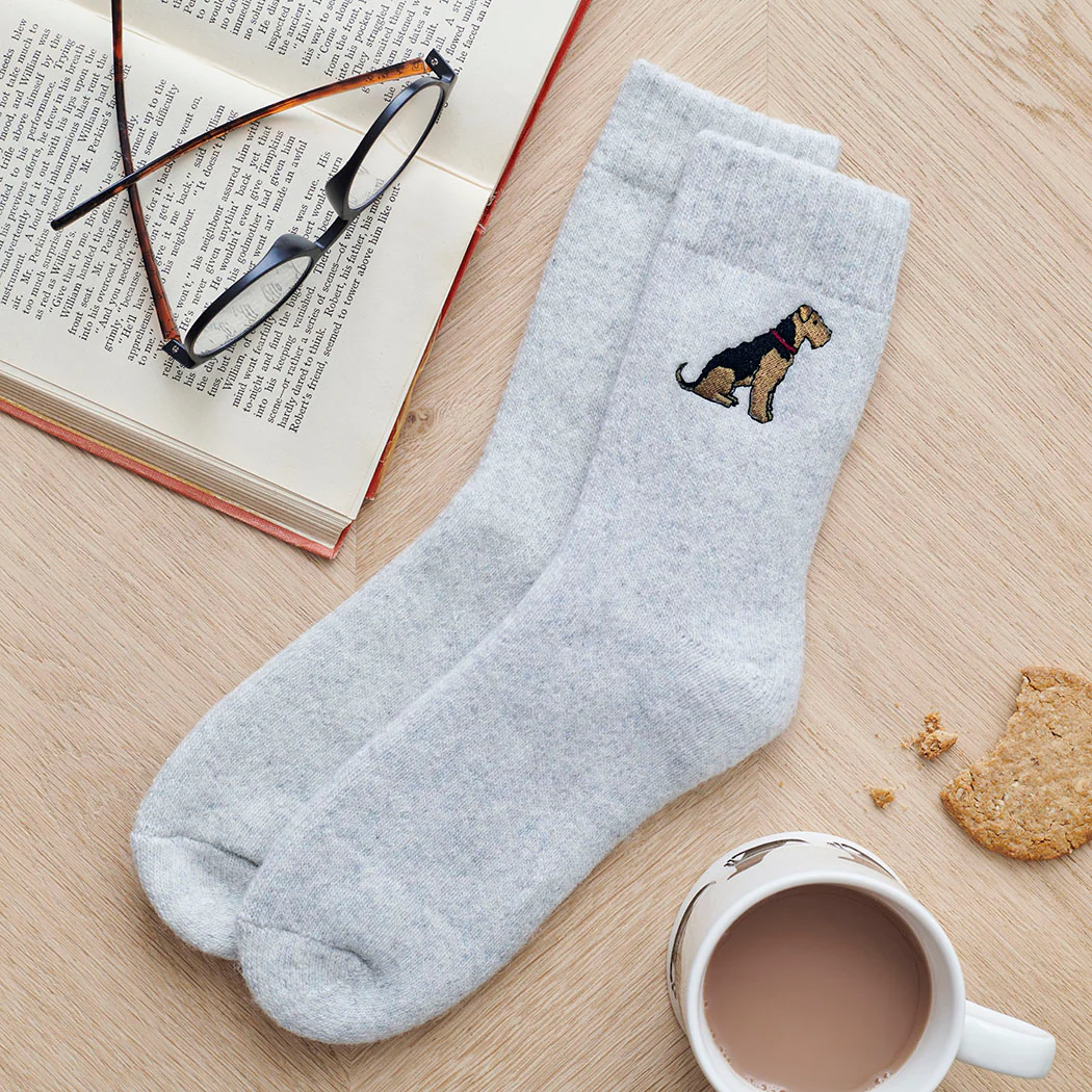 Sweet William Dog Walker Socks, Welsh Terrier - Image 2