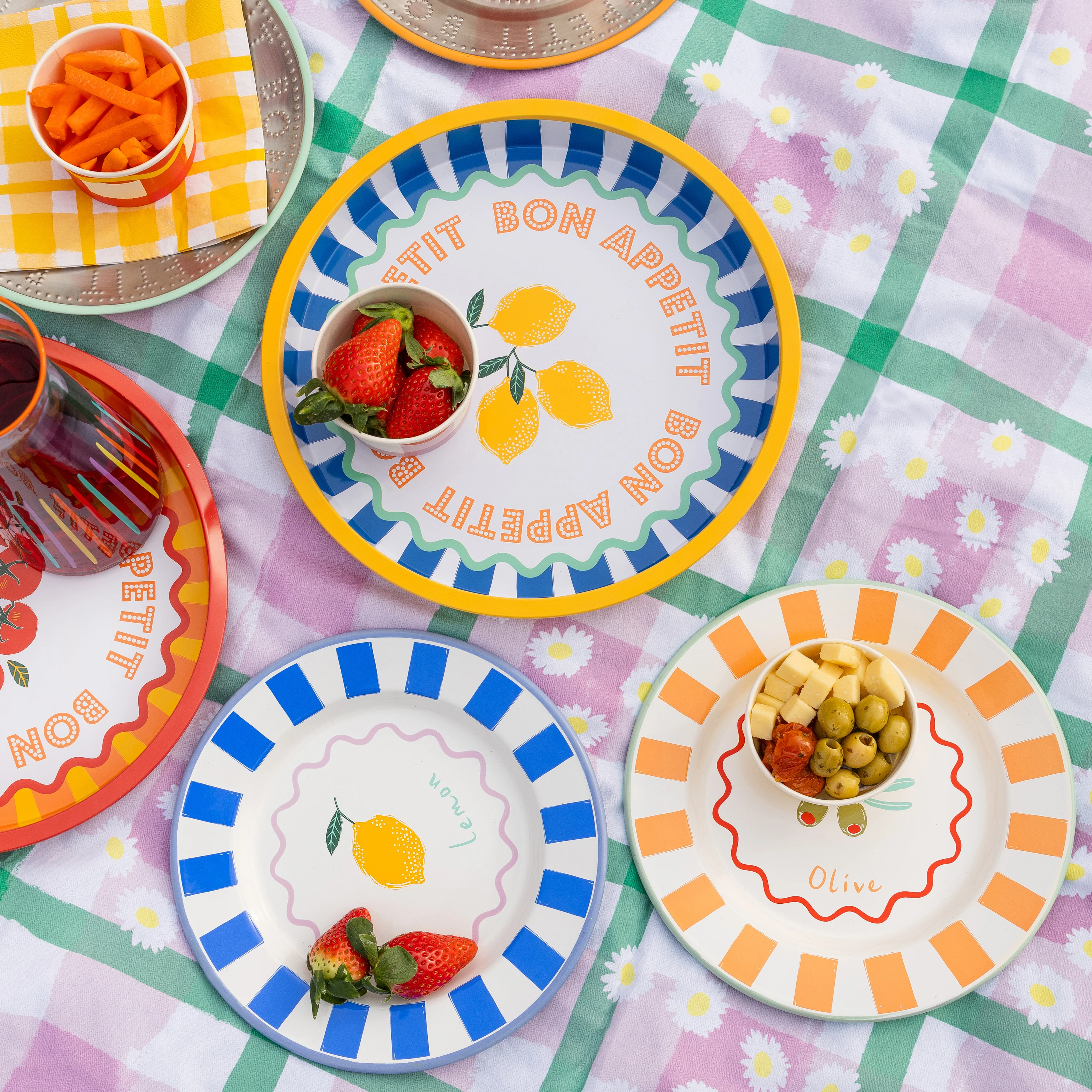 Talking Tables Bon Appetit Olive Enamel Dinner Plate, (25CM) - Image 5
