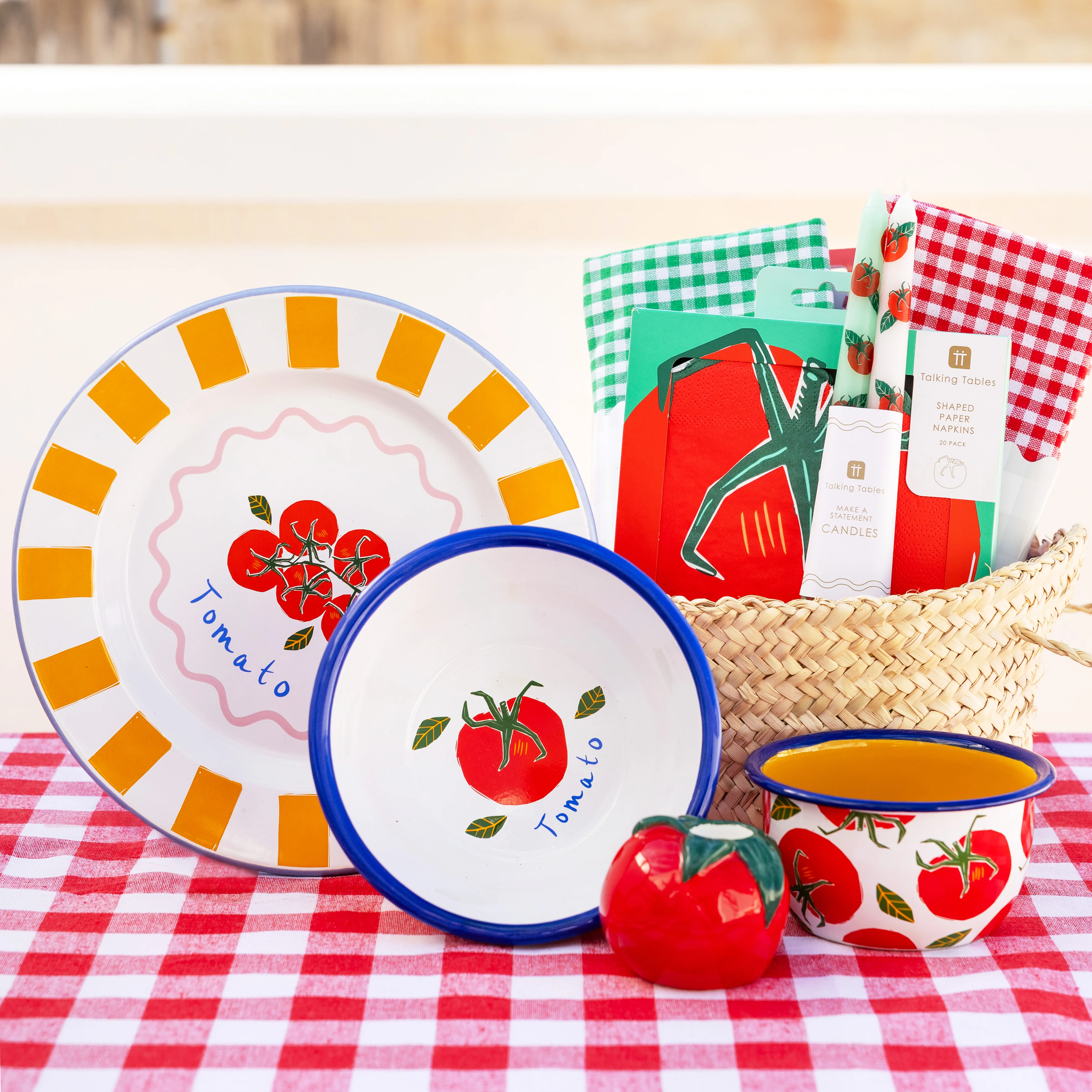 Talking Tables Bon Appetit Striped  Enamel Bowl , (16CM) - Image 7